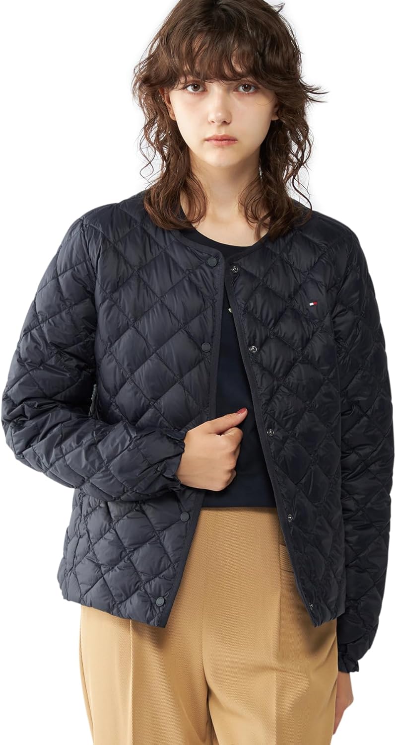 トミーヒルフィガー] 【公式】 ダウンキルトカラーレスジャケット